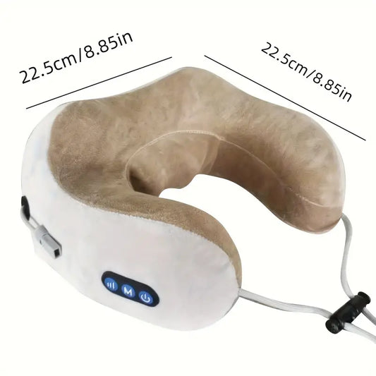 Electric Neck Massager, U-shaped Massage Pillow Cervical And Neck Massager With Durable Memory Sponge, Massage Pillow With Heat, Deep Tissue Kneading For Relax Airplane Car Travel